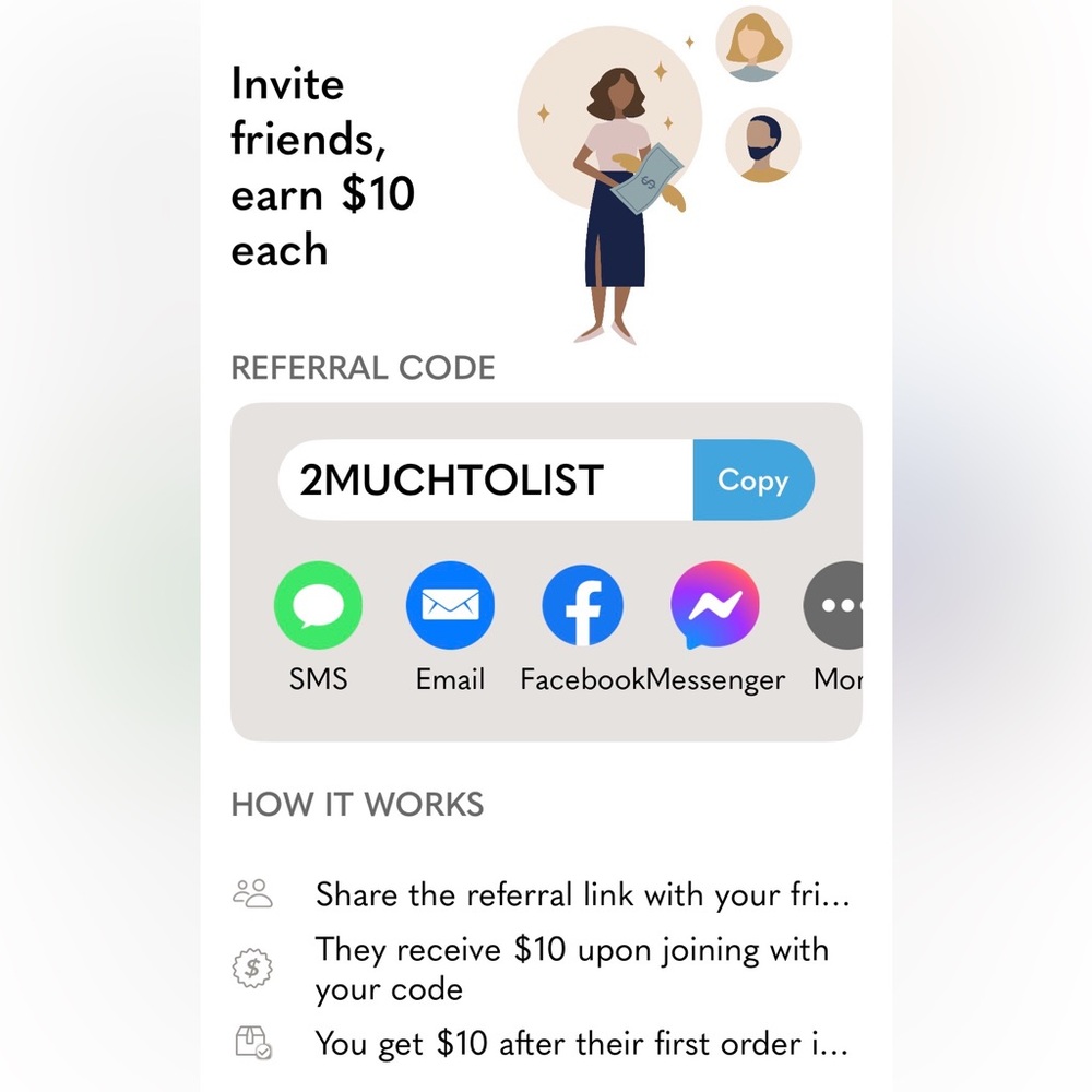 Referral Program Get $10 Off Your First Order! Use my referral code now